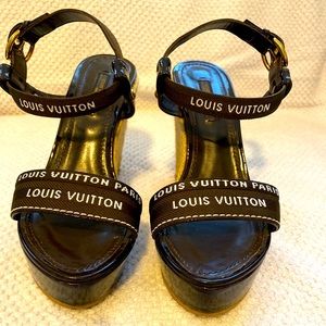 Louis Vuitton Wedge Sandals Women’s Size 7
